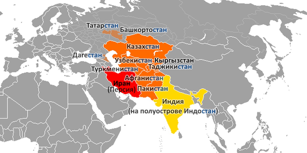 Карта башкирии и татарии