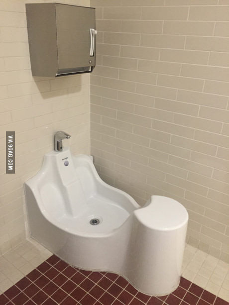 Это чудо найдено в мужской ванной, Государственного университета в Сан-Диего. Как думаете, что это?