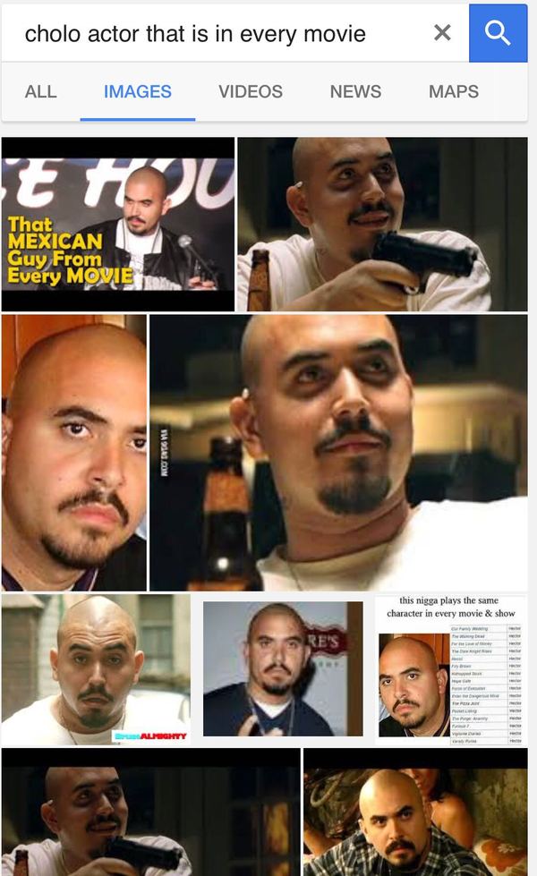 Гугл знает, что я имею ввиду. "Мексиканец в каждом фильме"