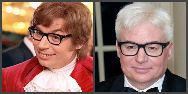 Майк Майерс, тогда и сейчас.