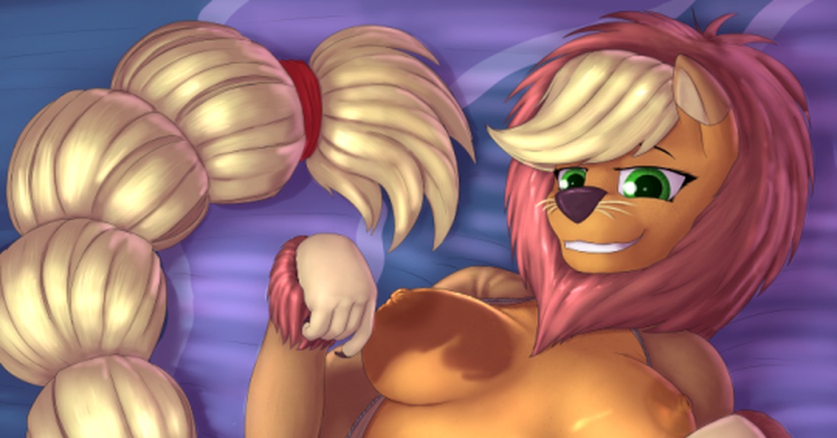 AJ. Mrr :3 - My little pony, NSFW, a lion, Applejack, MLP Suggestive