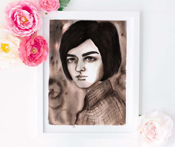 Когда под рукой из красок только кофе | Пикабу