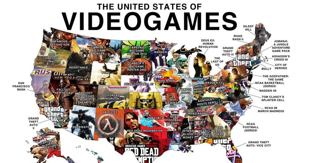 Игра страна сша. Игровые государства. Карты видеоигр. Популярные игры в Америке. История игровой индустрии.