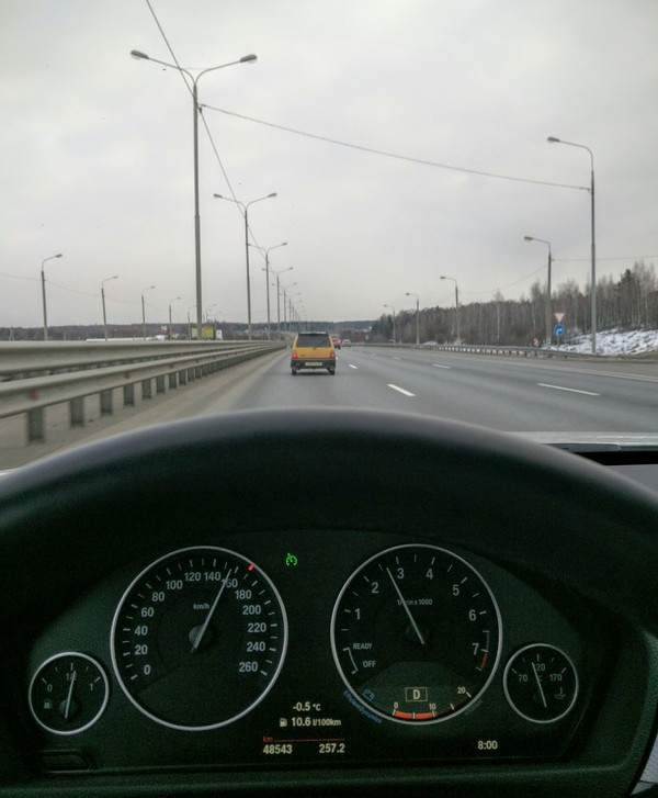 Ока, на скорости под 160км/ч. Ничего необычного...