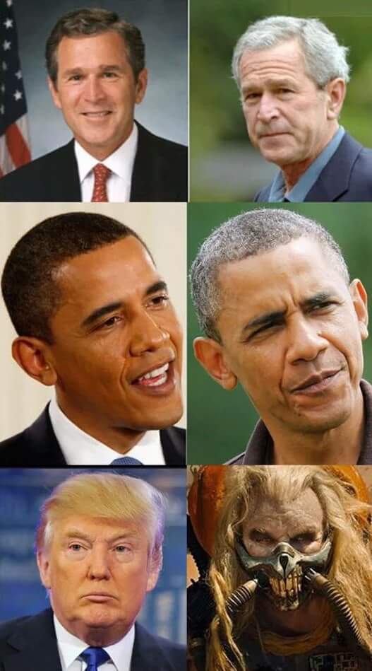American presidents after 8 years of work. - America, US presidents, Politics, USA