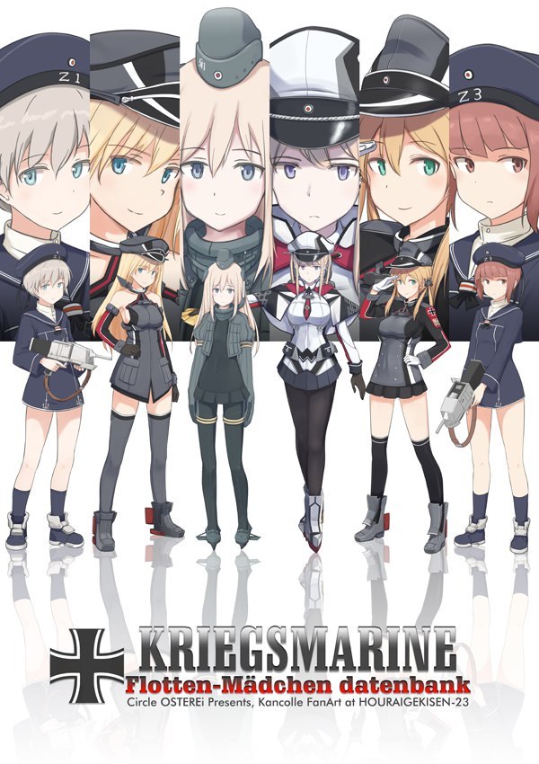Kriegsmarine Anime Art, U-511, Graf Zeppelin, Bismarck, Prinz Eugen, Sony Xperia Z1, Z3, 