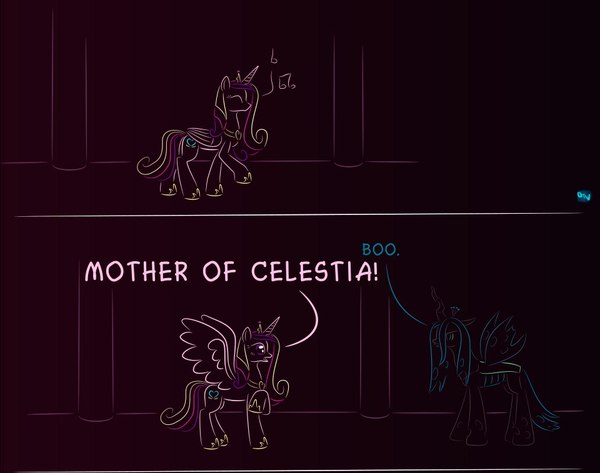   My Little Pony, Princess Celestia, , Queen Chrysalis, 