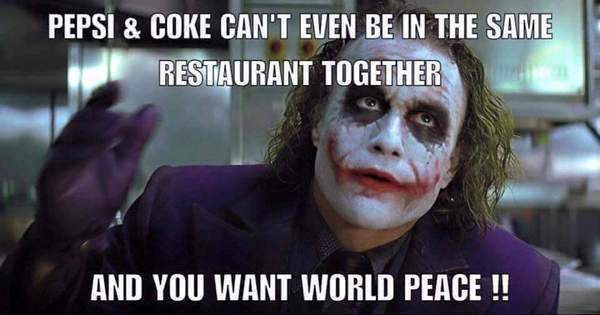 Даже PEPSI и Coca-Cola не могут быть в одном ресторане одновременно