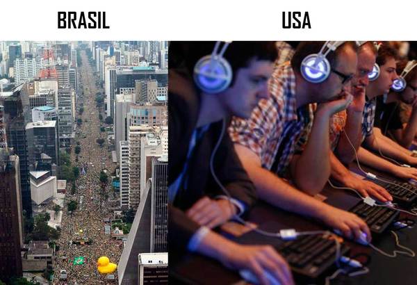 How people protest against corruption in Brazil and the US - Brazil, USA, Politics, Corruption