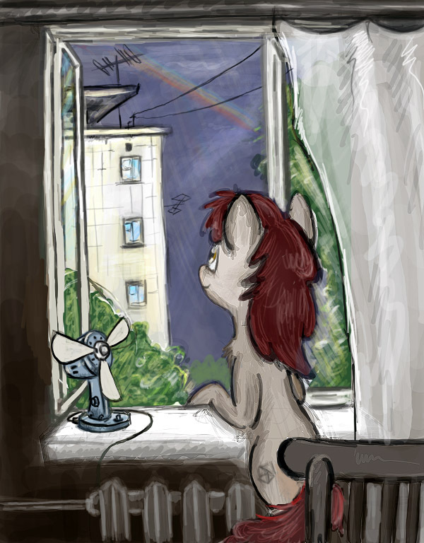 After a thunderstorm - My little pony, Original character, Ulyanovetz