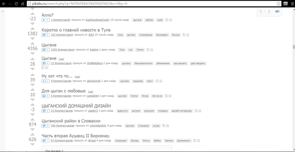 Решил я поискать что за проблема с цыганами, а мне выдало ее решение...
