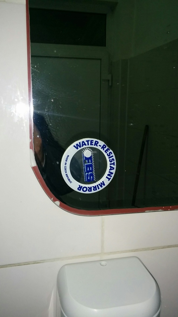 Water-resistant mirror   !