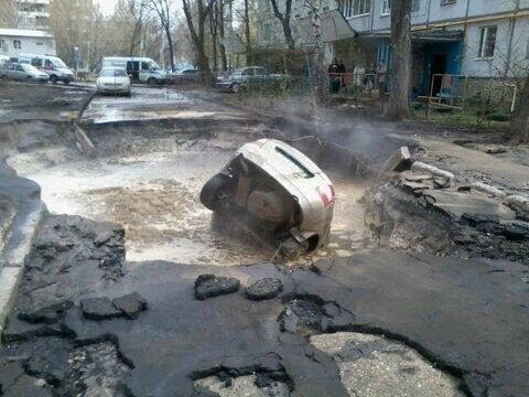 The fight against the second trouble of Russia - My, Road, Beautification, Plato, , Road workers, Administration, Street cleaning, , Longpost