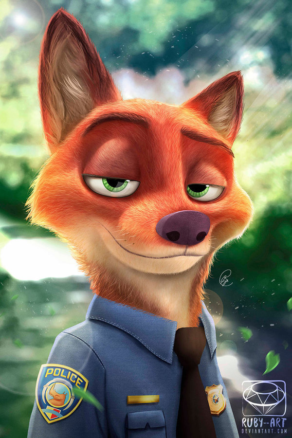 Great drawing on the theme of Zootopia - Nick wilde, Zootopia, Art, Drawing