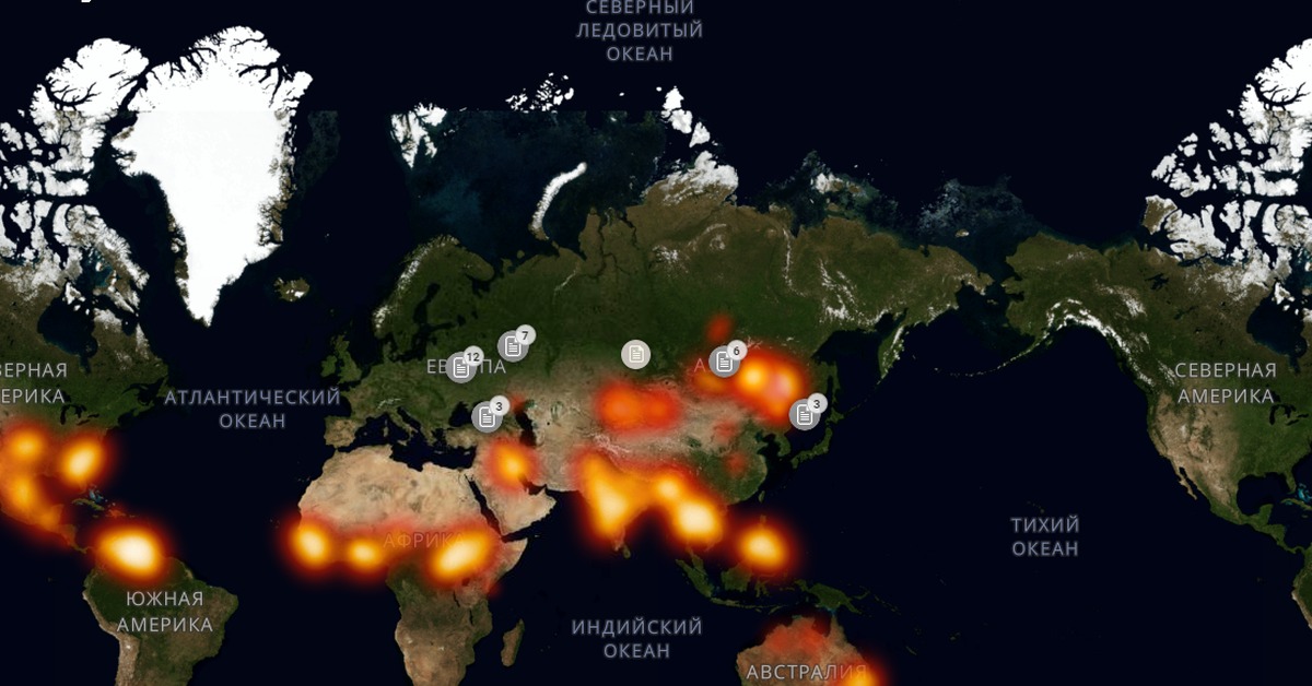 Огонь онлайн карта