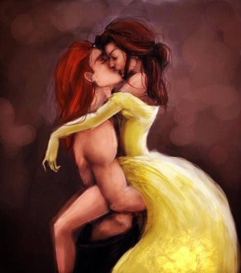 Beauty and the Beast (other version) - NSFW, The beauty and the Beast, Art, Drawing, Not mine