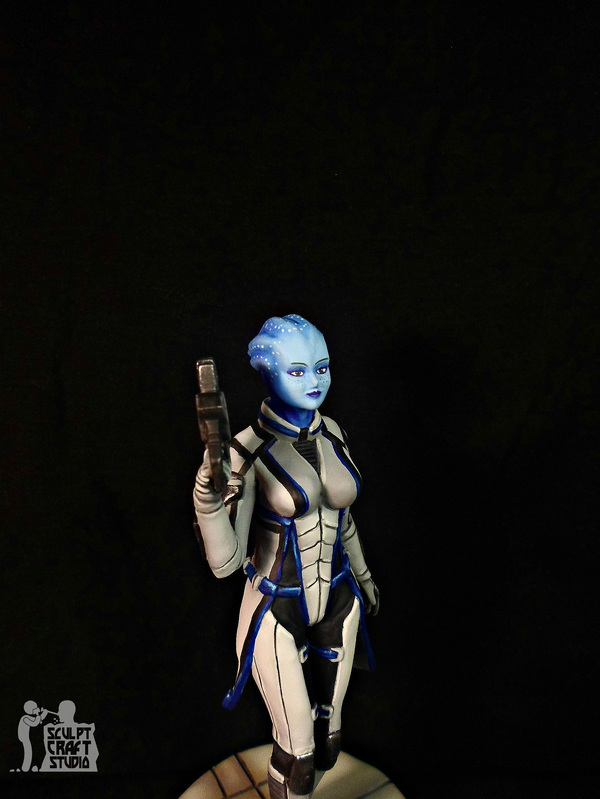 Liara T'Soni figurine from Mass Effect. - My, Liara Tsoni, Mass effect, Longpost, Figurines, Computer games, Characters (edit), Games, With your own hands