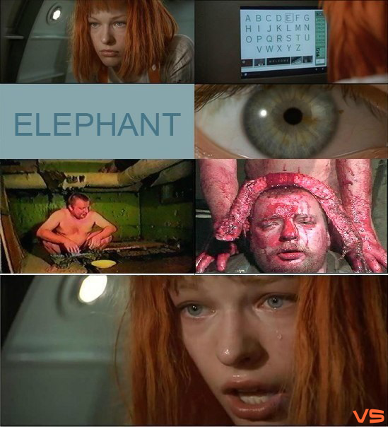 Fifth Elephant - Humor, Fifth Element, Groin, Milla Jovovich, Sweet bread, Computer, archive, Sergey Pakhomov (Pakhom), NSFW, Green elephant