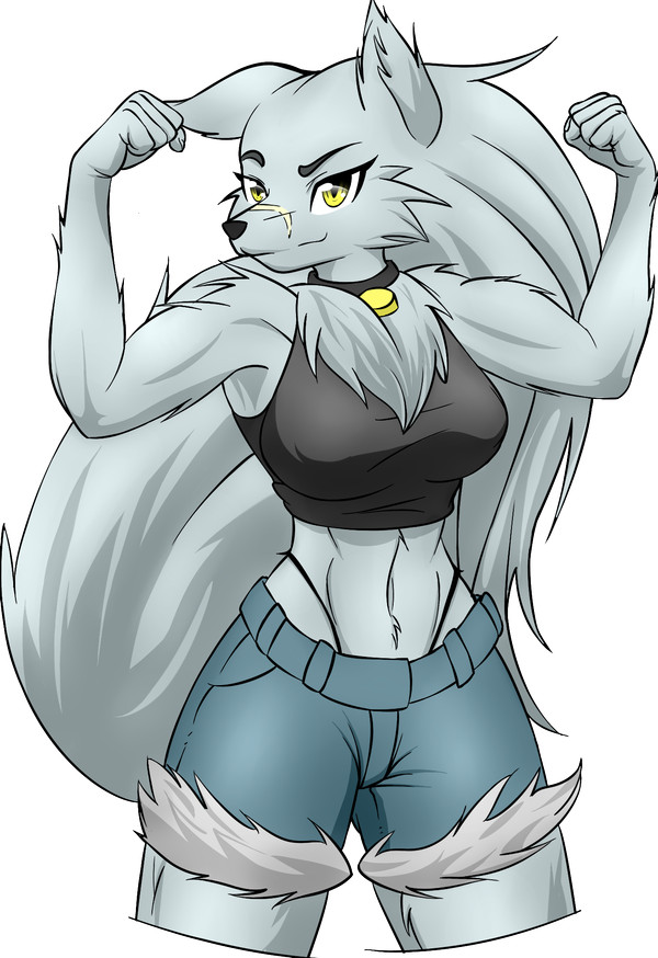 Velvela: The Wolfgirl Discorded-joker, , Anime Art, , , Furry Canine