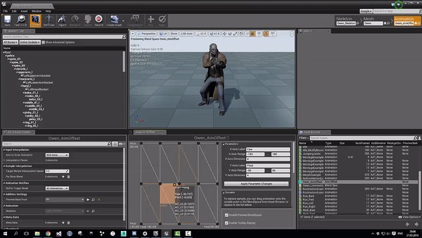 Unreal Engine 4.  3D / VR  3.  . Blend space, Aim Offset, Animation BP. Ue4, Unreal Engine 4, , , , , , 