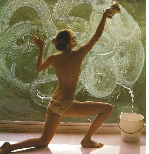 Brigitte Bardot washing windows - NSFW, Brigitte Bardot, Washing windows, Old photo, Strawberry, Hardened, Beautiful