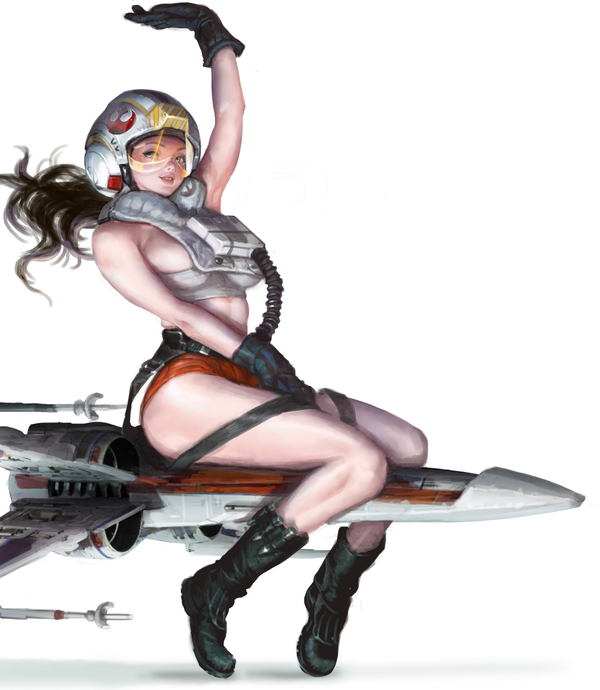 X-Wing girl. , , 2D, Star Wars, 