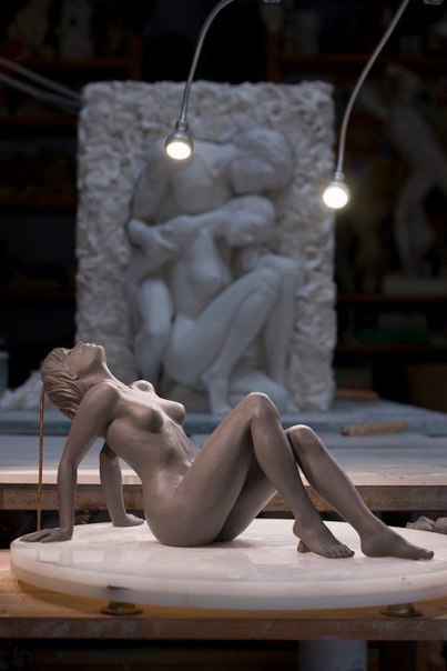 Sculptures by Yves Pires - NSFW, Sculpture, Girls, Longpost