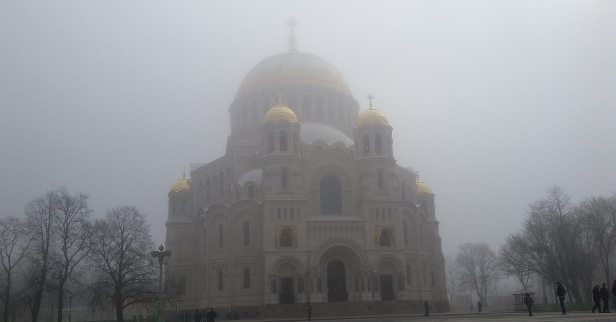 Елецкий Вознесенский собор в тумане фото