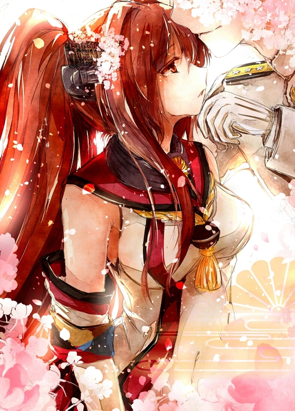 Yamato Kantai Collection, Yamato, Admiral, Anime Art, 