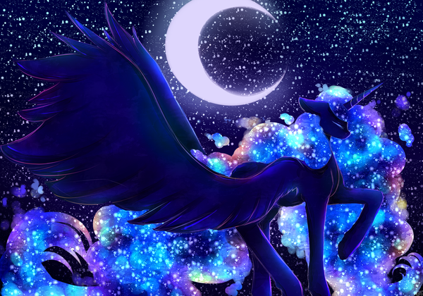 Wings of Night My Little Pony, Princess Luna, Ponyart