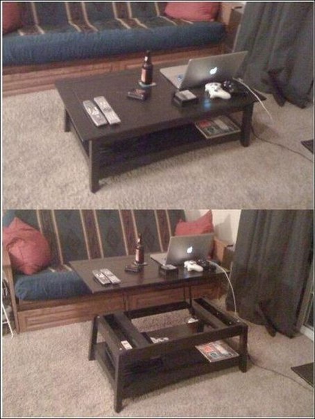 Журнальный столик превращается...