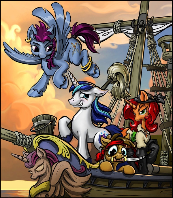 You Are a Pirate! My Little Pony, Shining Armor, Original Character, Pipsqueak, Harwicks-art