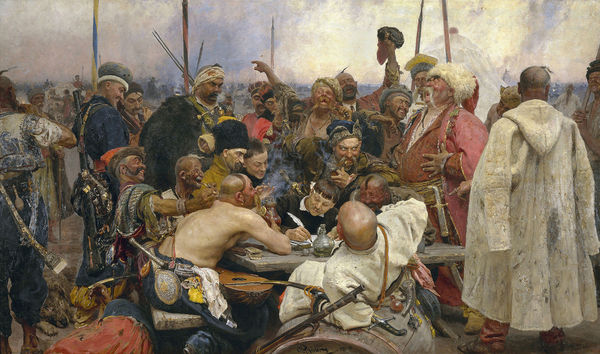 Cossacks - Painting, Zaporozhians write a letter, Star of David, Find, Ilya Repin