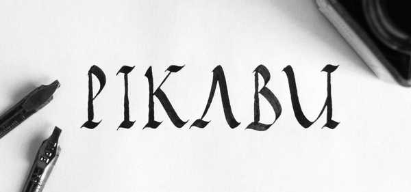    PIKABU     , Calligraphy, , , 