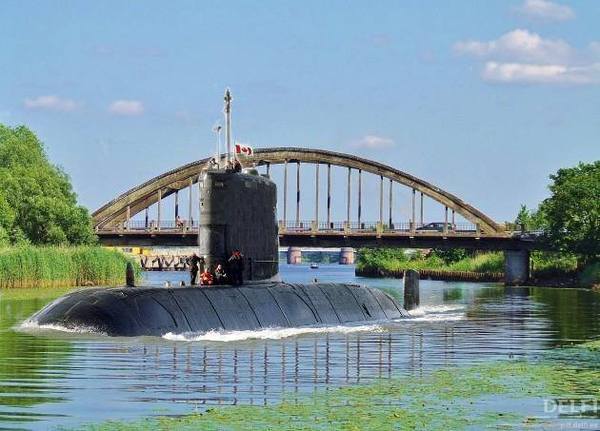 Submarine in Parnu(Estonia).