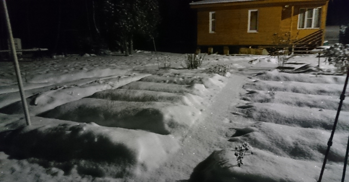 Грядки зимой. Грядки под снегом. Грядки в снегу. Приехали на дачу. Дача снег на грядки.