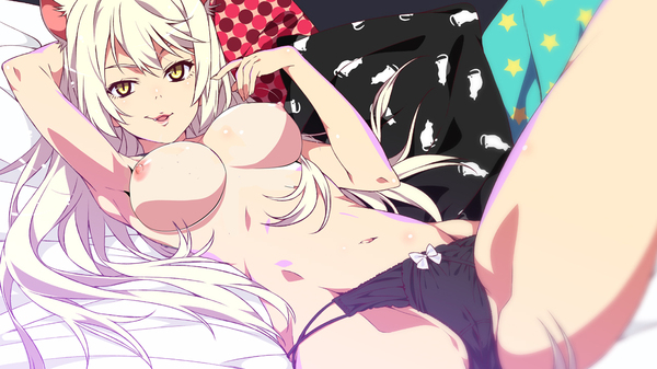 Anime Art - NSFW, Anime art, Anime, Bakemonogatari, Tsubasa Cat, Pantsu, Etty, Boobs, Neko