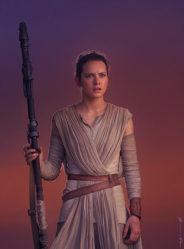 Rey on Jakku - Drawing, Star Wars, Rey, Jakku, Euclase, Deviantart