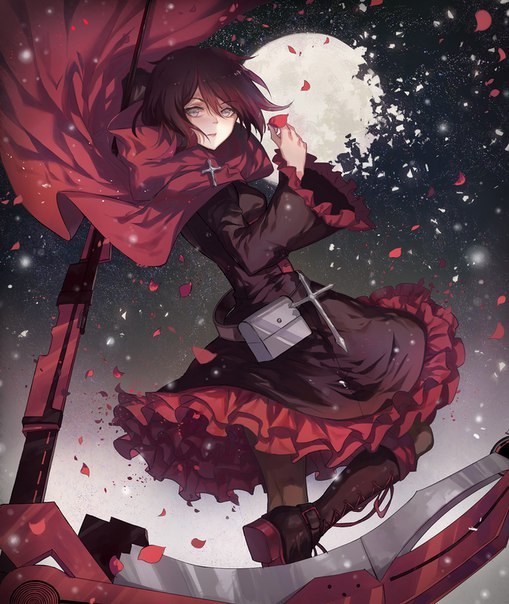 Ruby Rose , Anime Art, Ruby Rose, RWBY