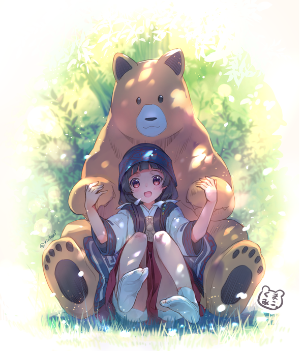 Shrine Maiden and Bear