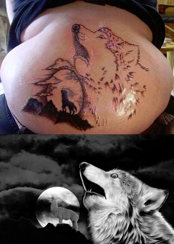   Tattoo wolf , 