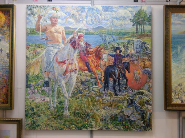 Современное искусство, оно такое (каких героев картины узнаёте?)