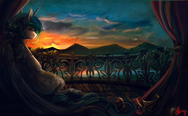  My Little Pony, Princess Celestia, Ponyart, Alumx