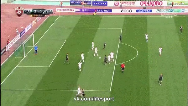 Смолов, ты просто космос! Футбол, Российская Премьер Лига, Фк Краснодар, Федор Смолов, Гол, Лучшее, Гифка, Видео