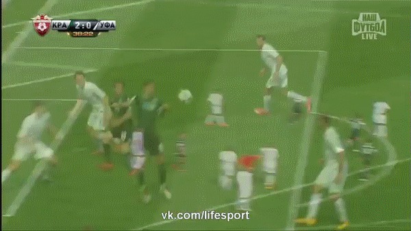 Смолов, ты просто космос! Футбол, Российская Премьер Лига, Фк Краснодар, Федор Смолов, Гол, Лучшее, Гифка, Видео