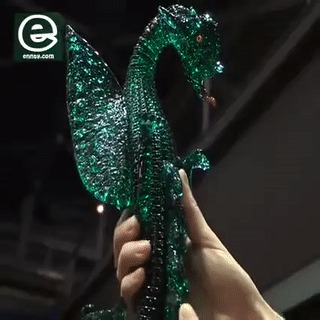 Процесс создания стеклянного дракона Дракон, Стеклодув, Гифка, Длиннопост