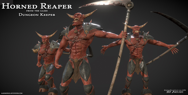 Horned Reaper - 3d  3ds Max, , Dungeon Keeper, Horned Reaper, , , , 3D
