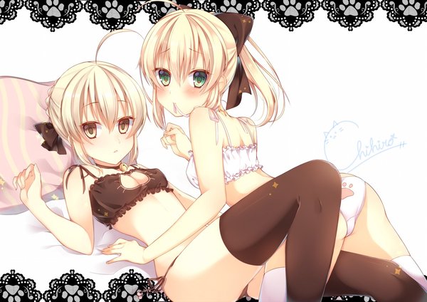 Anime Art #12 - NSFW, Аниме, Anime Art, Cat Keyhole Bra, Fate, Fate-Stay Night, Saber Alter, Saber Lily