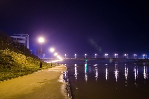 Embankment in the water - My, Kirov, High water, River, Embankment, Vyatka, Flood