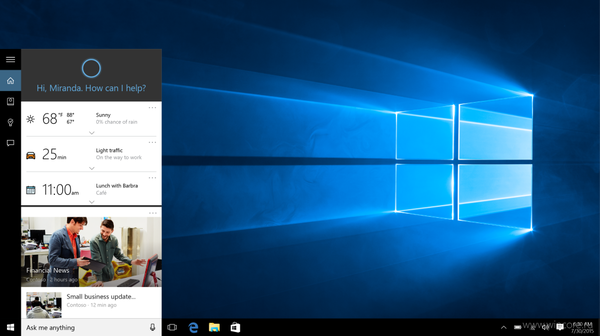 Cortana     Microsoft Edge  Bing , Windows 10, Cortana, Microsoft, , 